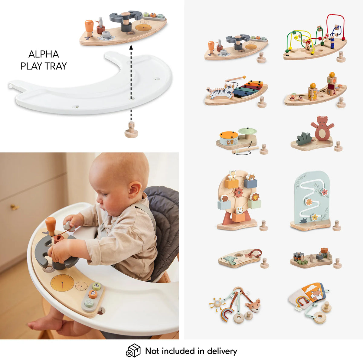Hauck Alpha+ wooden highchair in Black - gallery image 11