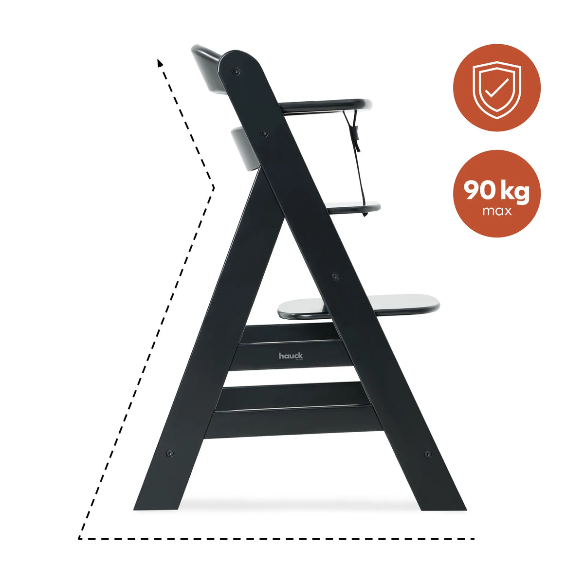 Hauck Alpha+ wooden highchair in Black - gallery image 12