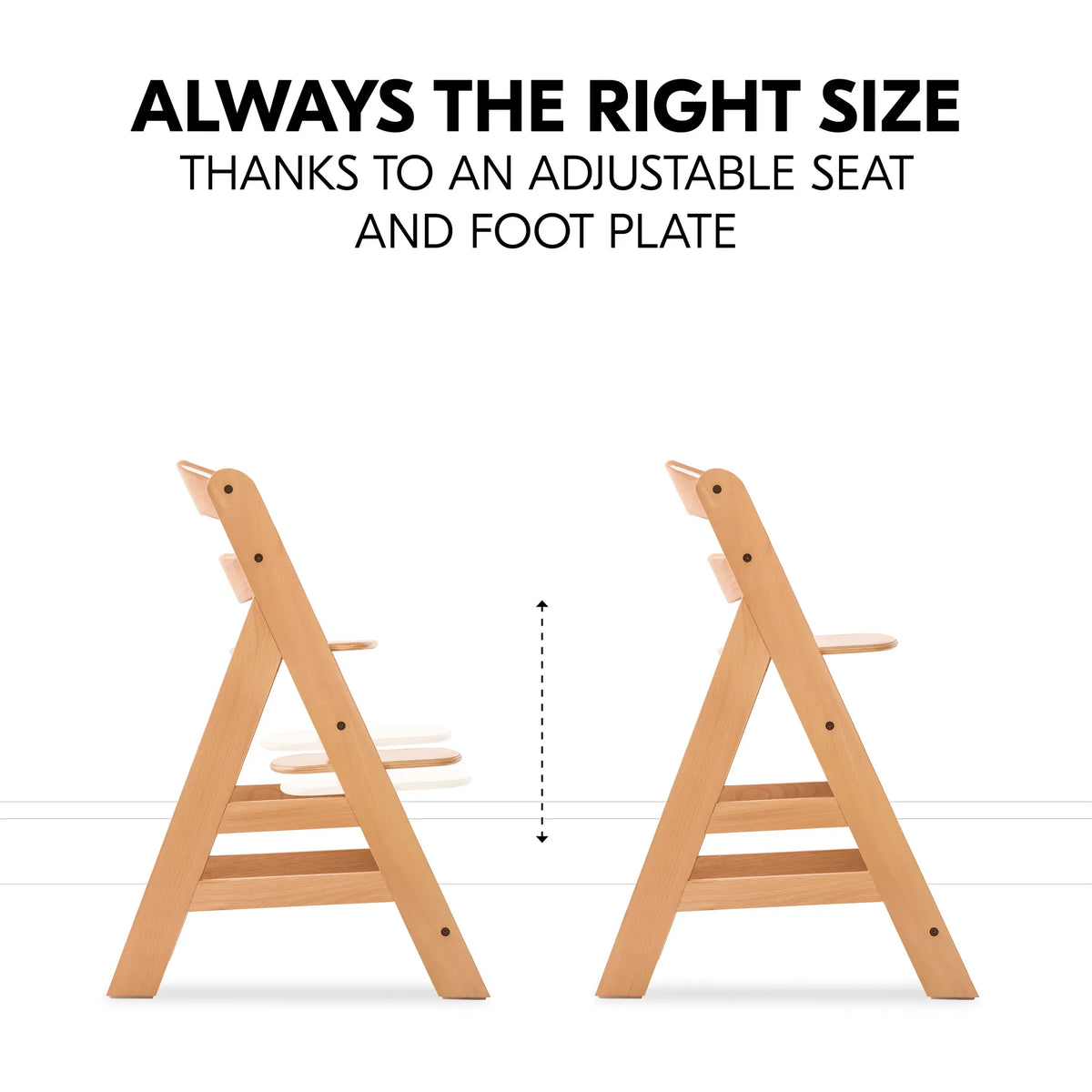 Hauck Alpha Newborn Set Pre: Beech Wood High Chair Set (FSC®-Certified)