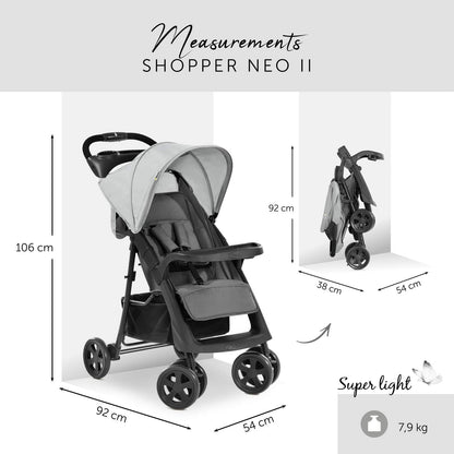 Hauck Lightweight Stroller Shopper Neo 2, Lie-Flat