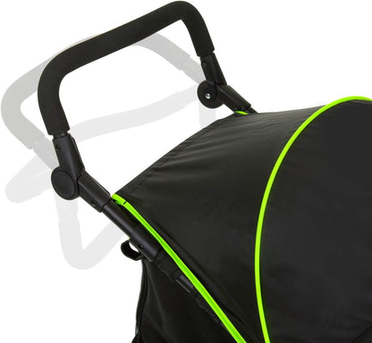 Hauck 3 Wheel Stroller Runner, Air Tyres, Black/Neon Yellow
