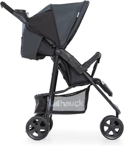 Hauck Citi Neo 2 Pushchair, Caviar/Stone - Lightweight 3 Wheeled Stroller, Compact & One Hand Fold