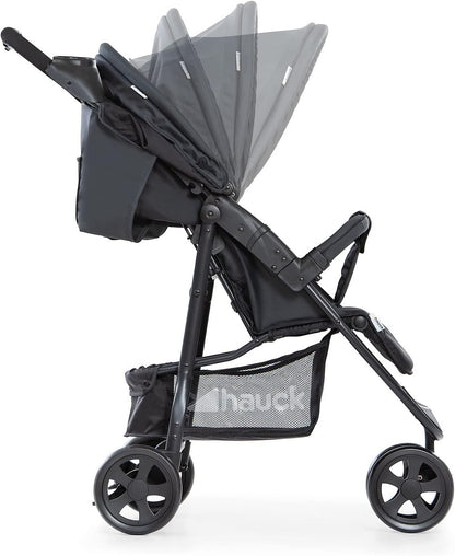 Hauck Citi Neo 2 Pushchair, Caviar/Stone - Lightweight 3 Wheeled Stroller, Compact & One Hand Fold