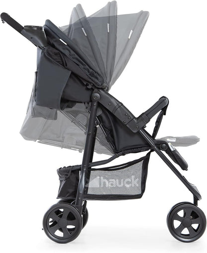 Hauck Citi Neo 2 Pushchair, Caviar/Stone - Lightweight 3 Wheeled Stroller, Compact & One Hand Fold