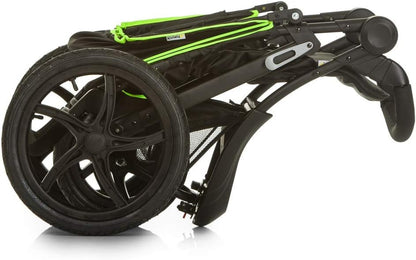 Hauck 3 Wheel Stroller Runner, Air Tyres, Black/Neon Yellow
